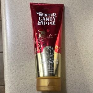 Bath & Body Works Winter Candy Apple Body Wash - Red and Gold